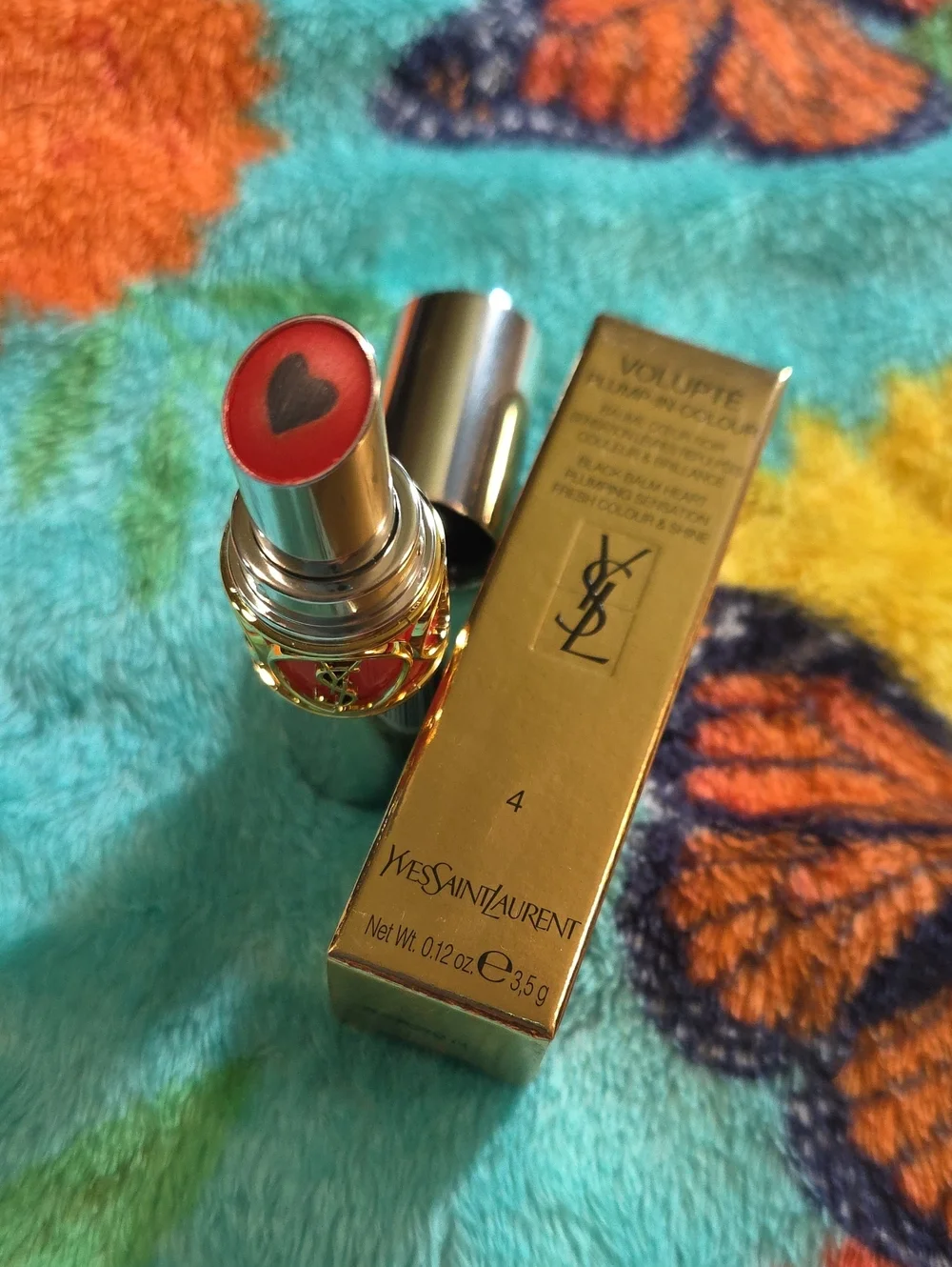 Yves Saint Laurent YSL Volupté Plump In Colour Lip Balm 4 Exposing Coral NIB